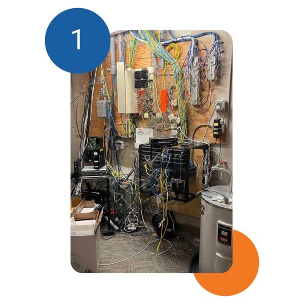 Messy IT Data Rack