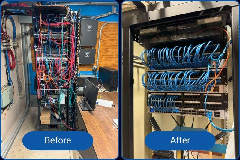 Before an dafter Network Closet